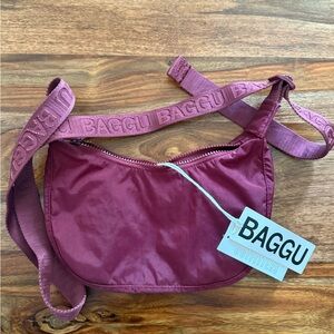 UO Oxblood Baggu Small Crescent Bag NWT